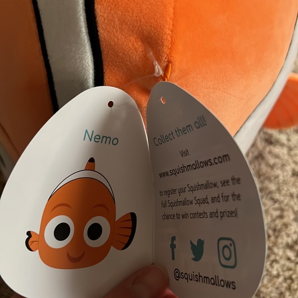 BNWT super soft & rare Disney Nemo Squishmallow fish plush from Finding Nemo! - Picture 7 of 9